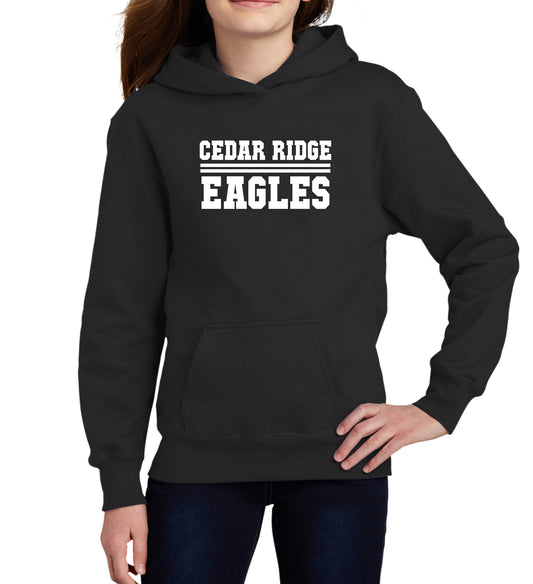 Cedar Ridge Style 1 Hoodie - Double Line (White Font)