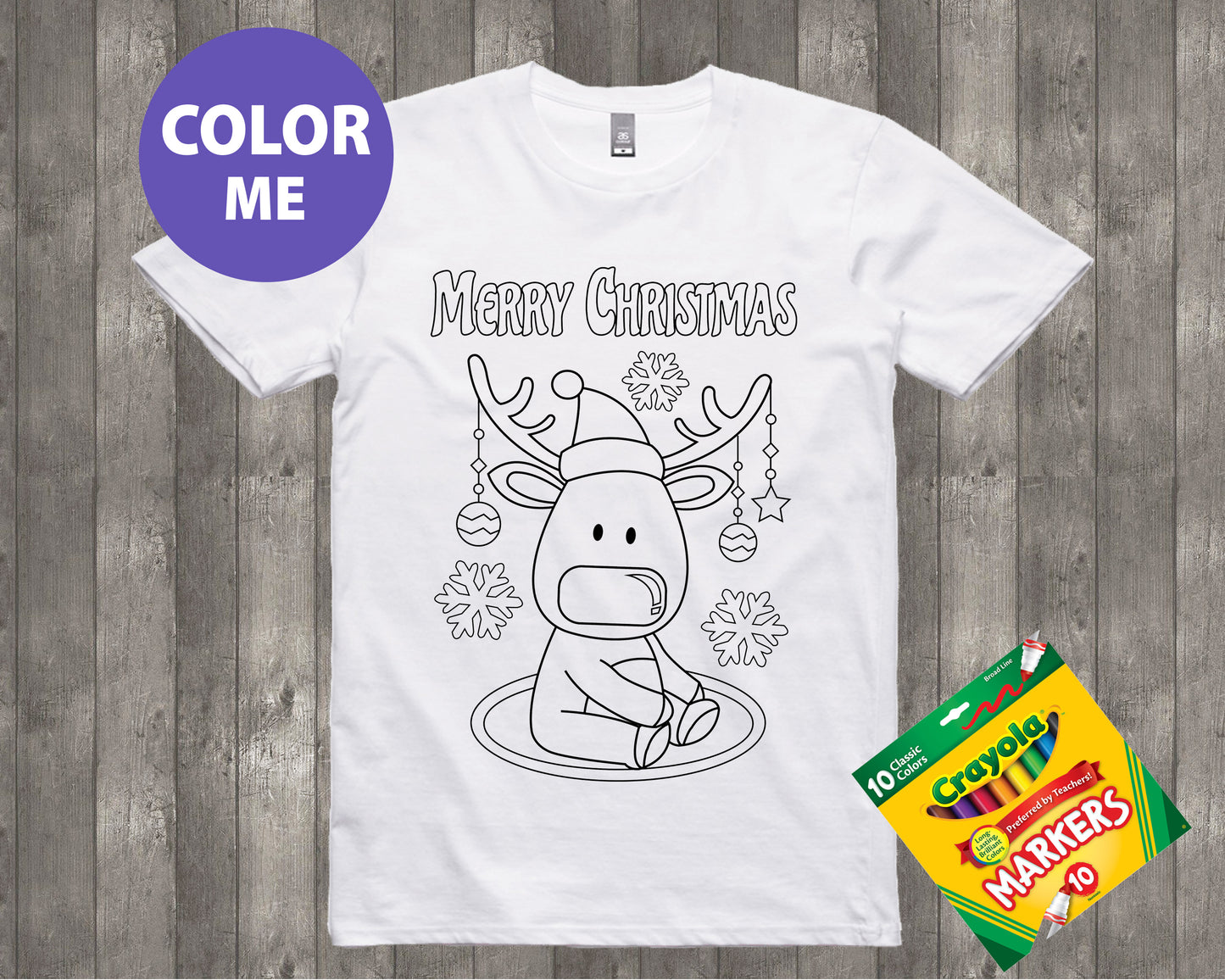 Christmas Coloring Shirt Style 2