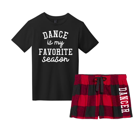 **Adult Size**Dance is my Favorite Season Tshirt & Short Set