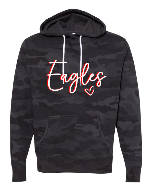 Eagles Adult Hoodie - Black **NON CROP**