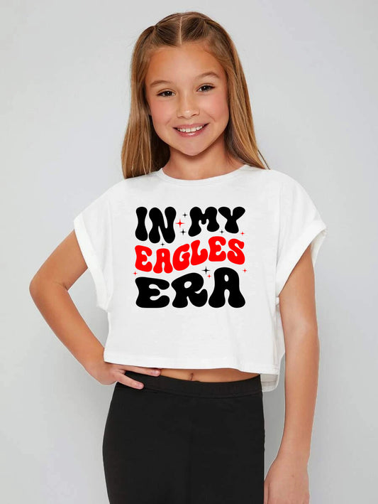 In my Eagles Era Girls Crop Shirt