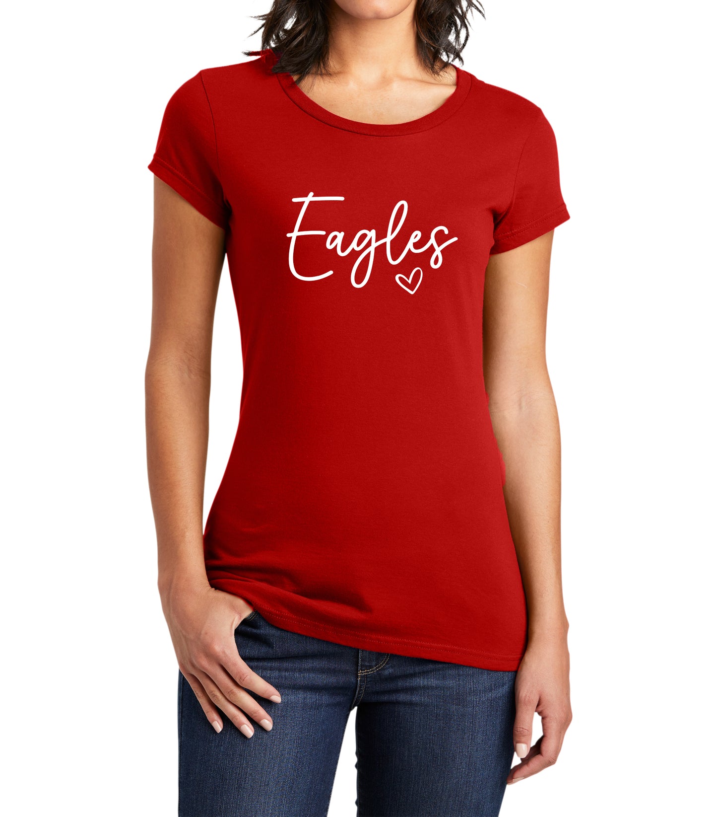 Eagles Cursive Heart Shirt