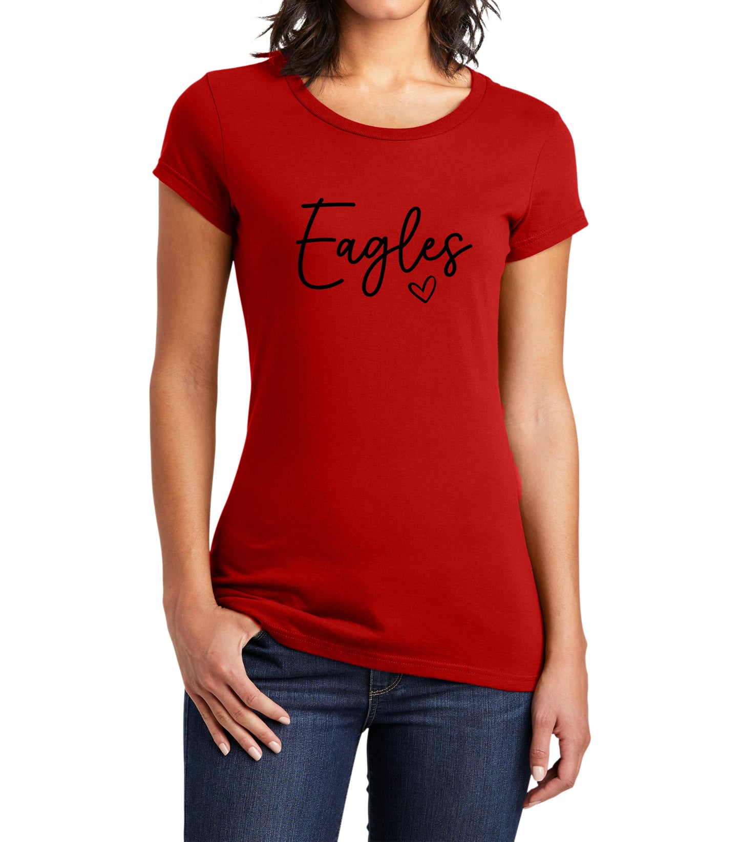 Eagles Cursive Heart Shirt