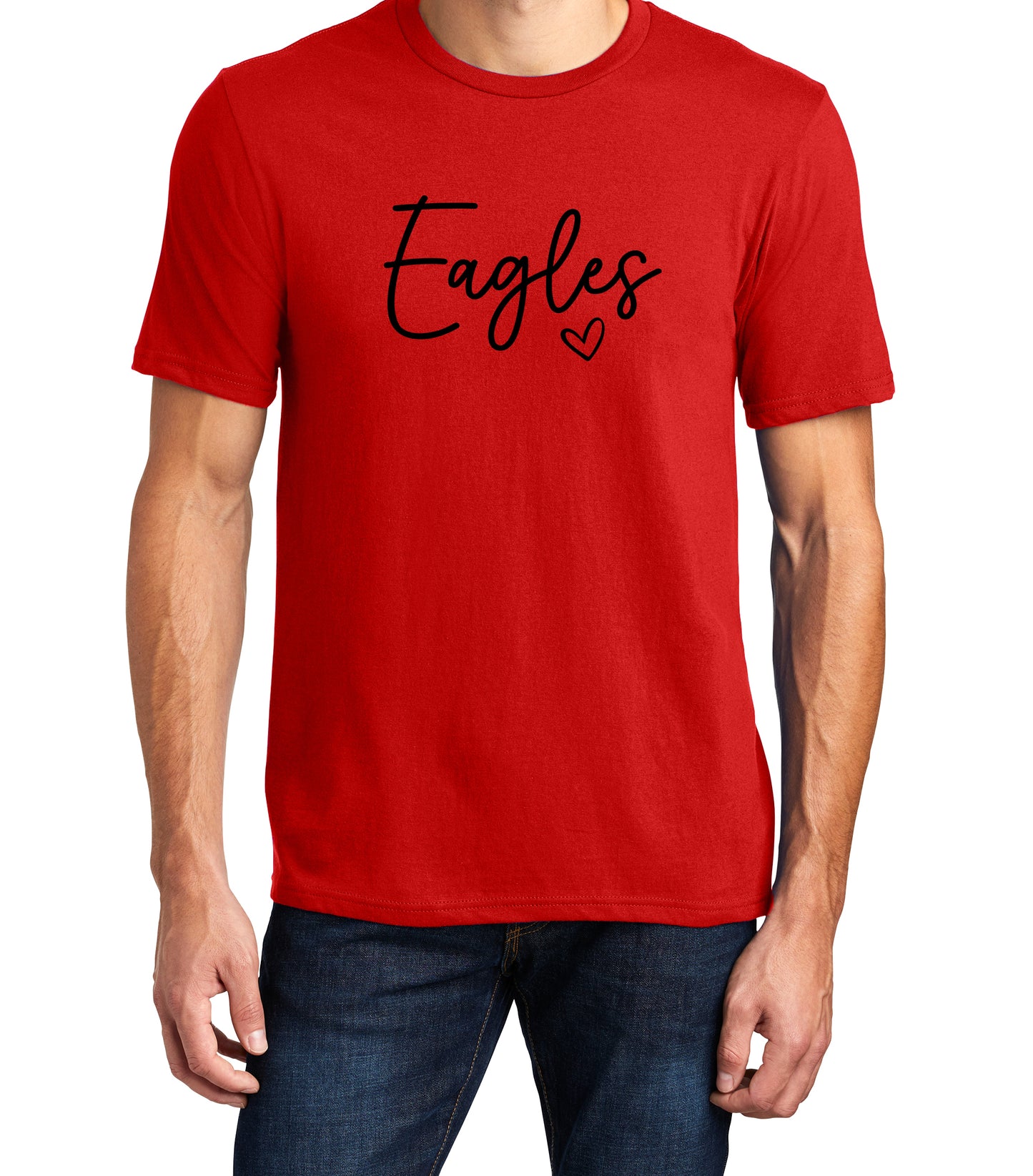 Eagles Cursive Heart Shirt