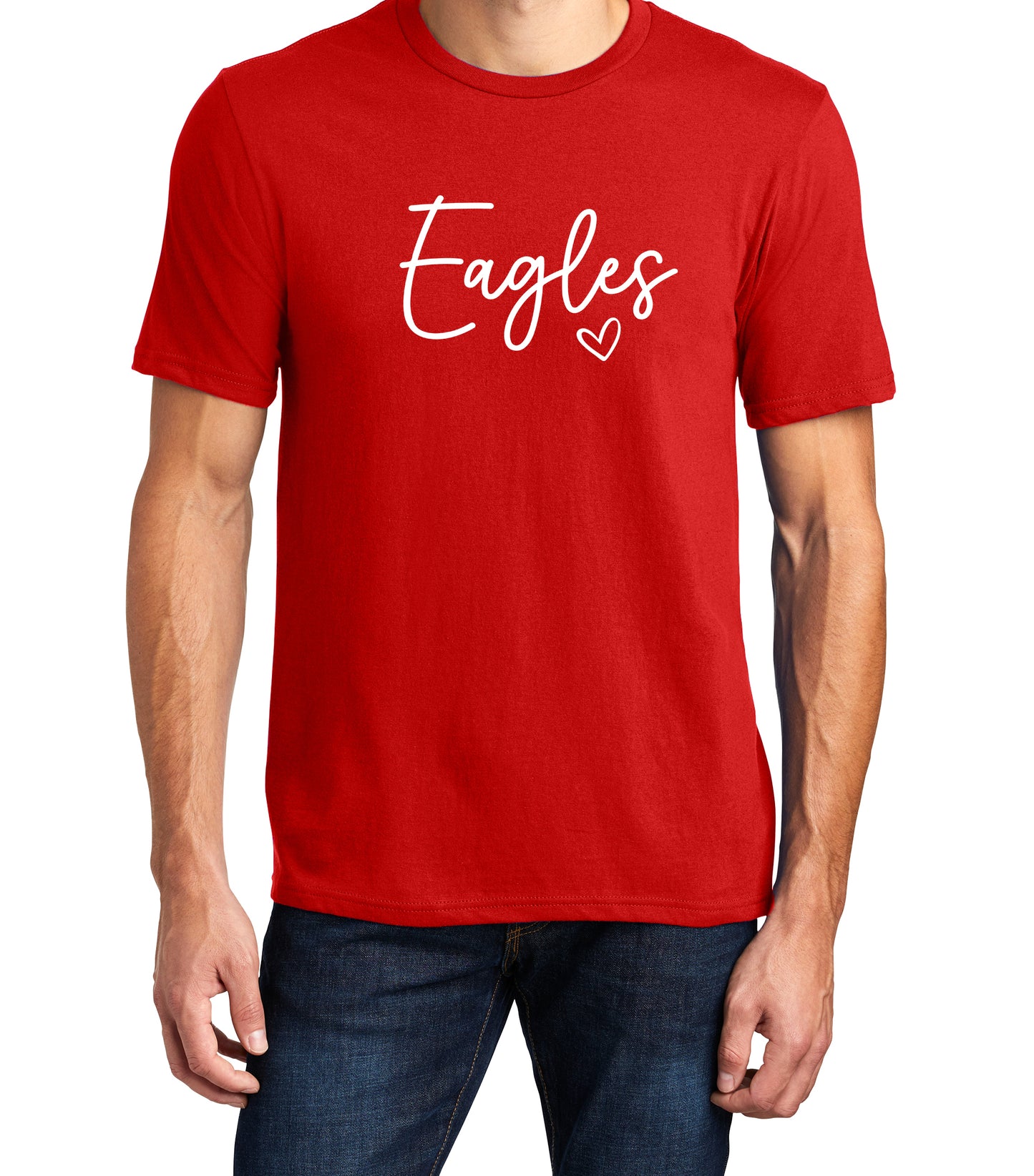 Eagles Cursive Heart Shirt