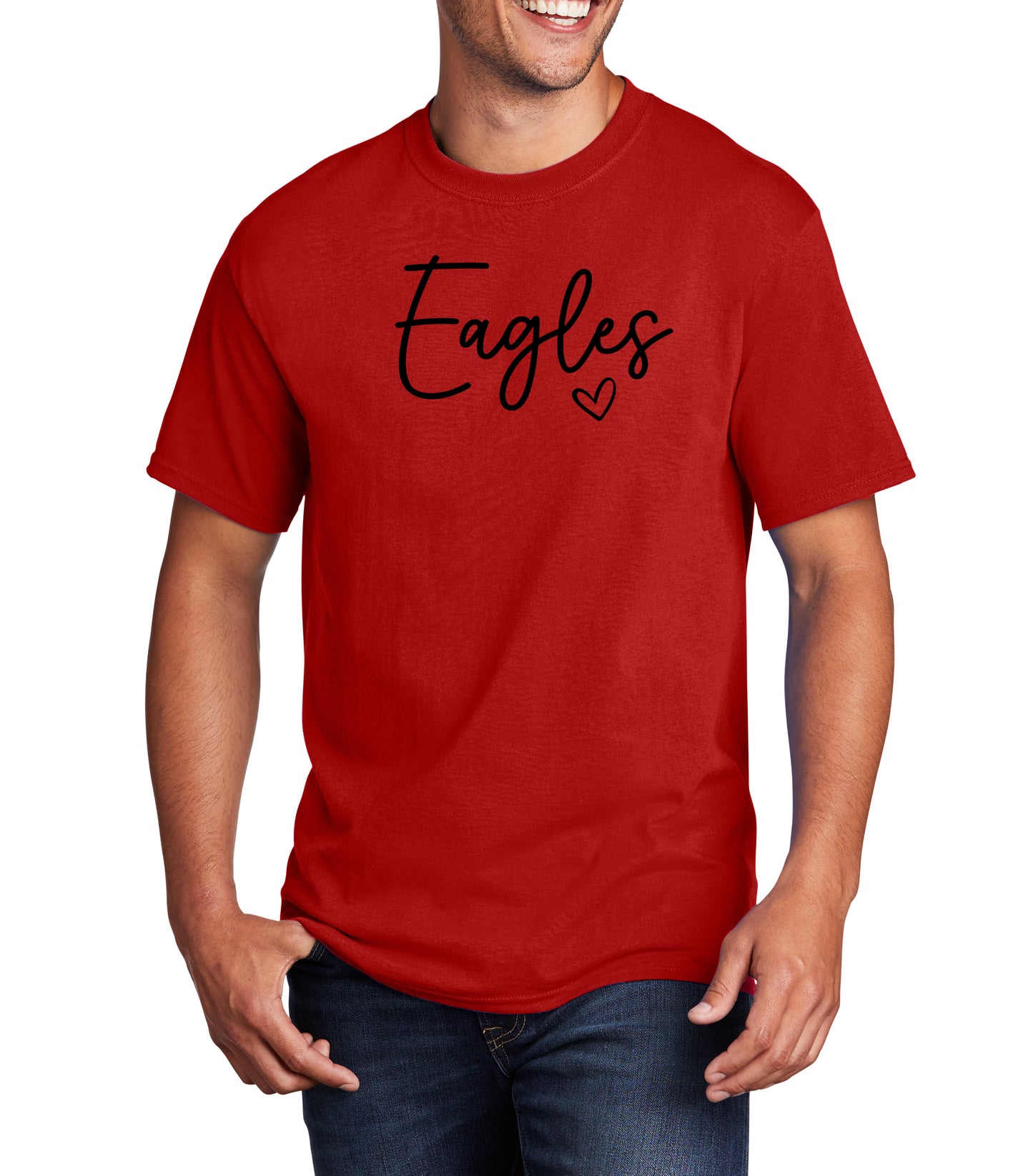 Eagles Cursive Heart Shirt