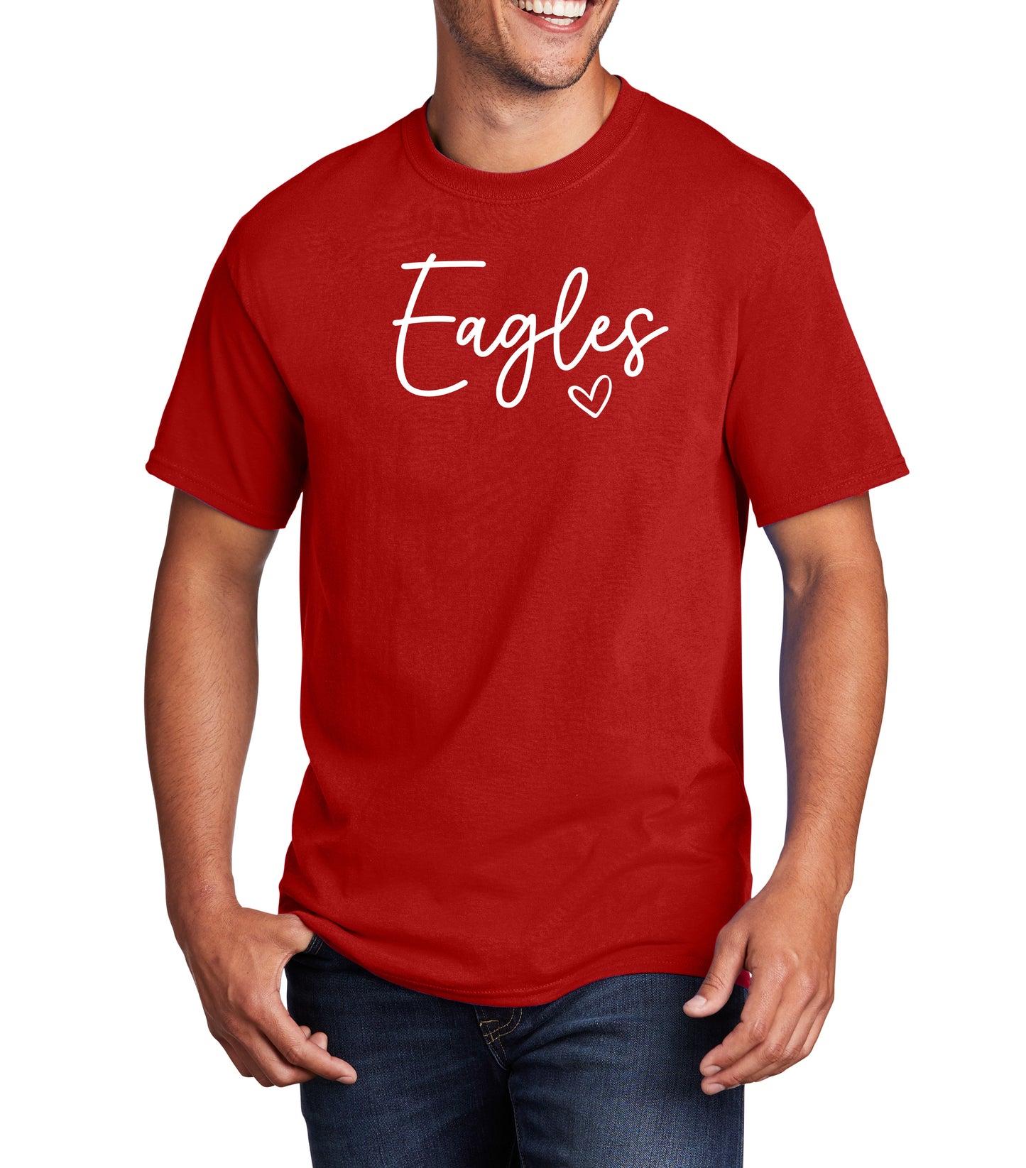 Eagles Cursive Heart Shirt