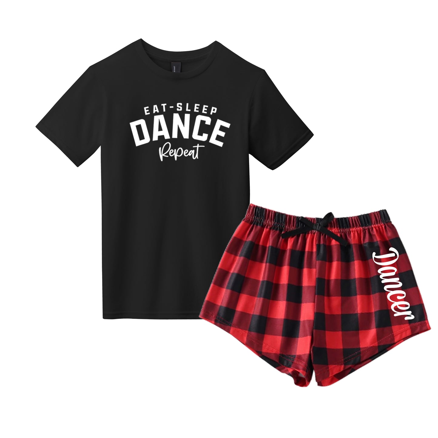 **YOUTH SIZE** Eat Sleep Dance Repeat Tshirt & Short Set