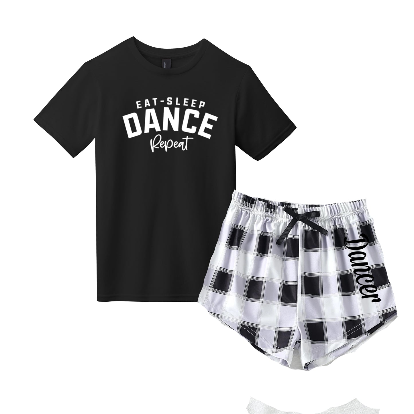 **YOUTH SIZE** Eat Sleep Dance Repeat Tshirt & Short Set