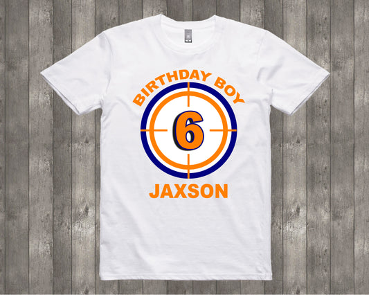 Nerf Gun Personalized Birthday Shirt Style 3