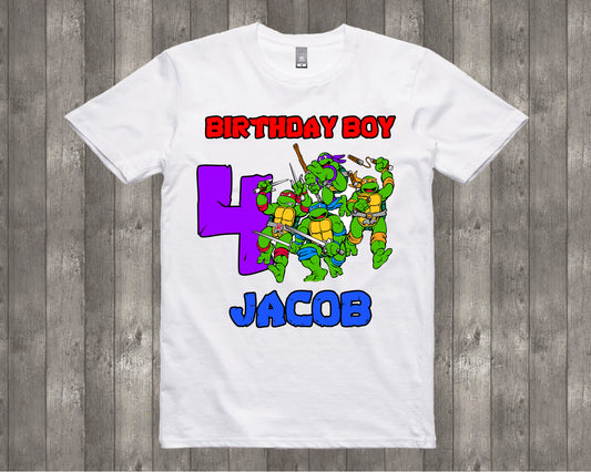 Ninja Turtle Personalized Birthday Shirt