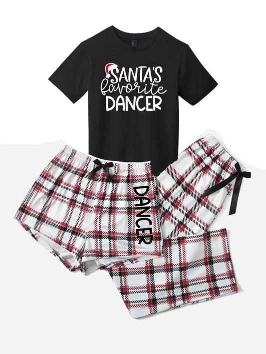 Santa's Favorite Dancer 3pc PJ Set **Tshirt**
