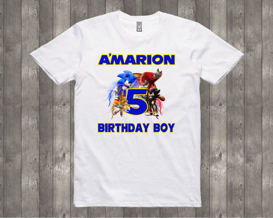 Sonic Personalized Birthday Shirt Style 1