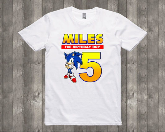 Sonic Personalized Birthday Shirt Style 2