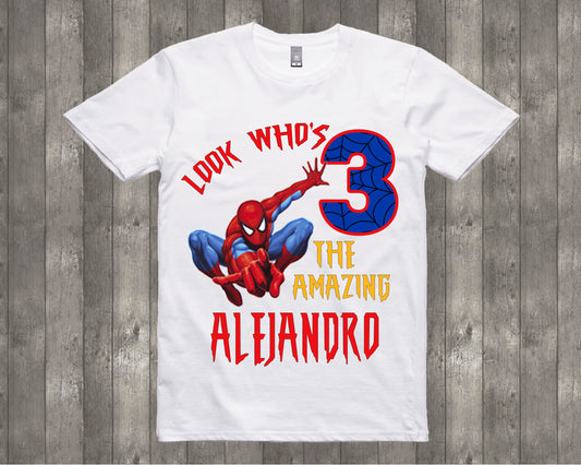 Spiderman Personalized Birthday Shirt