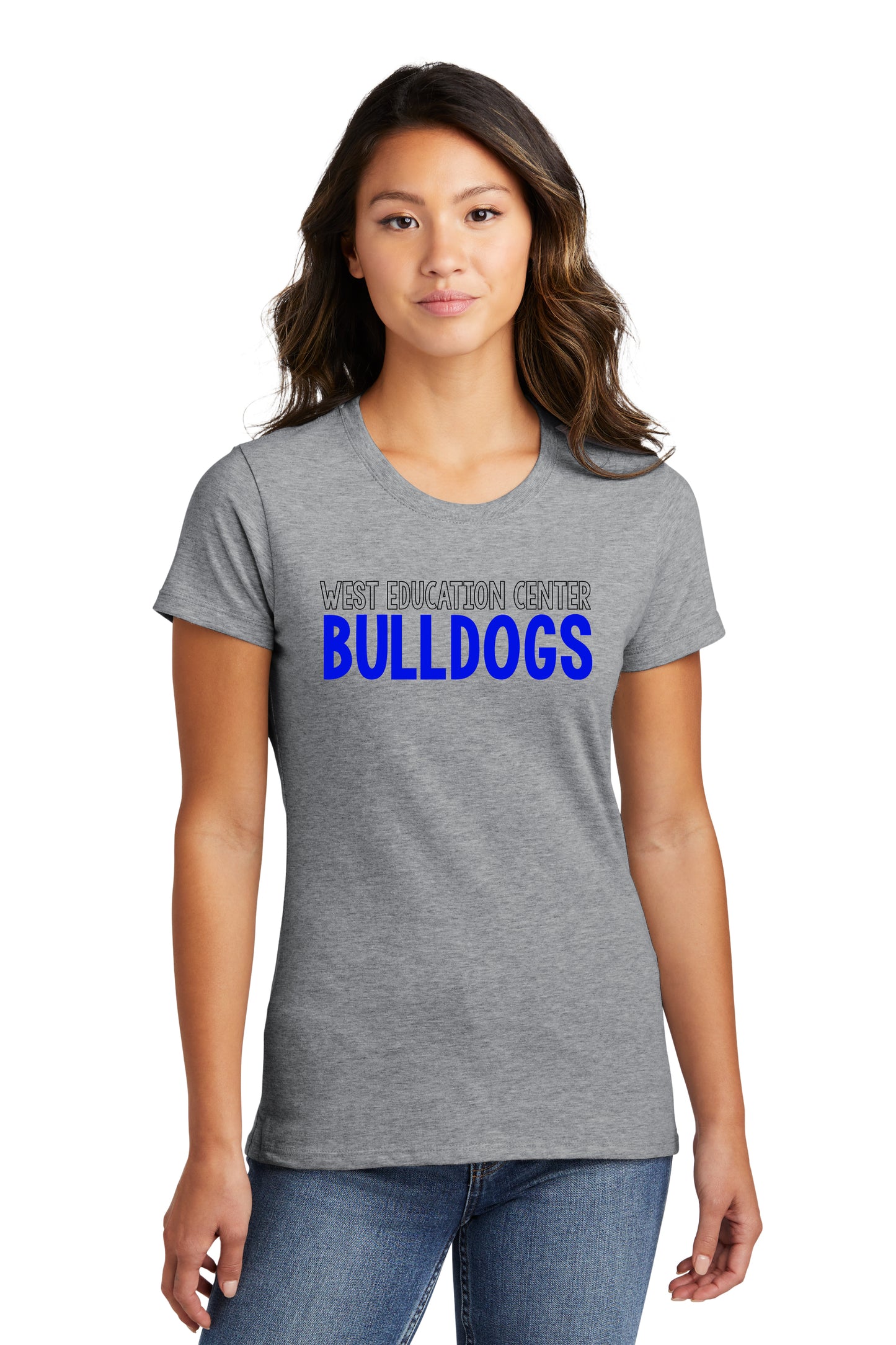 Women's West Education Bulldogs Tshirt Style 2 - Black & Blue Font