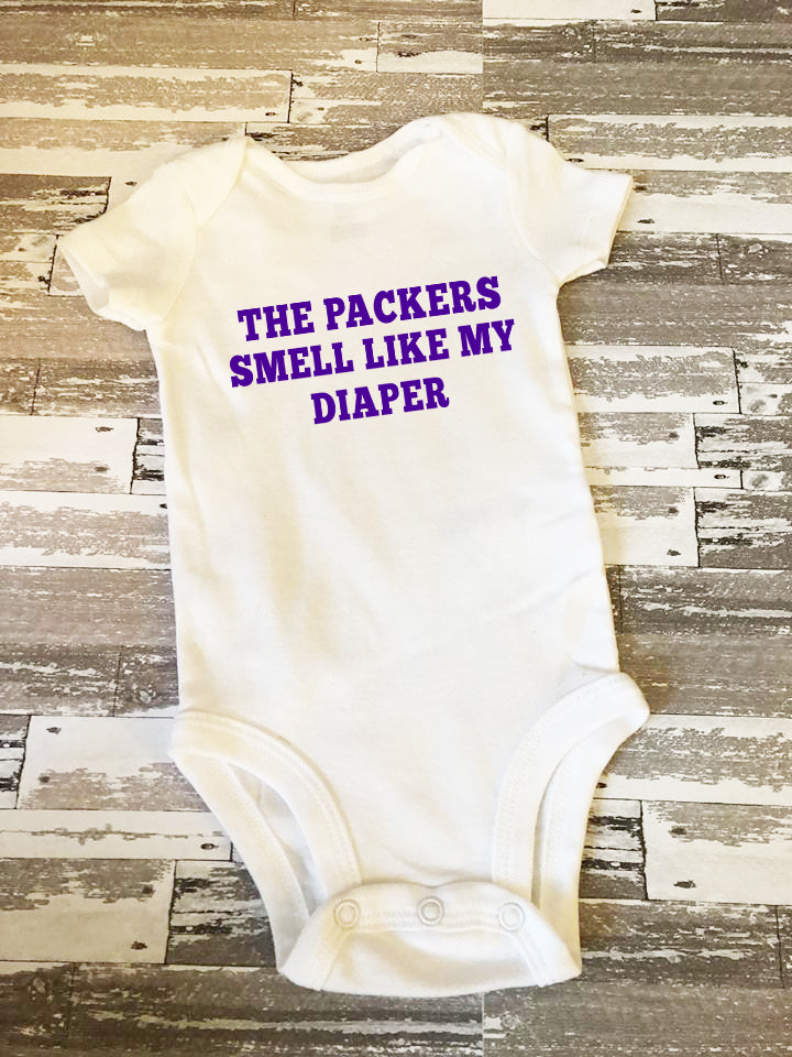 The packers smell like my diaper Onesie