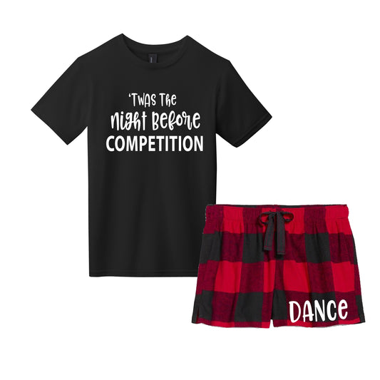 **Adult Size**Twas the Night Before Competition Tshirt & Short Set