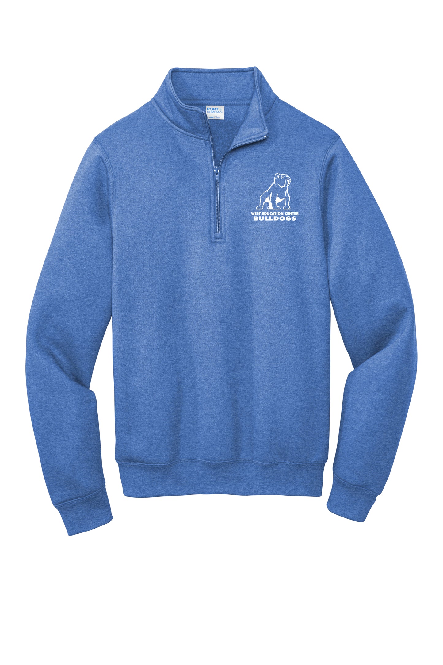 West Education Bulldogs Half Zip Sweatshirt Style 2