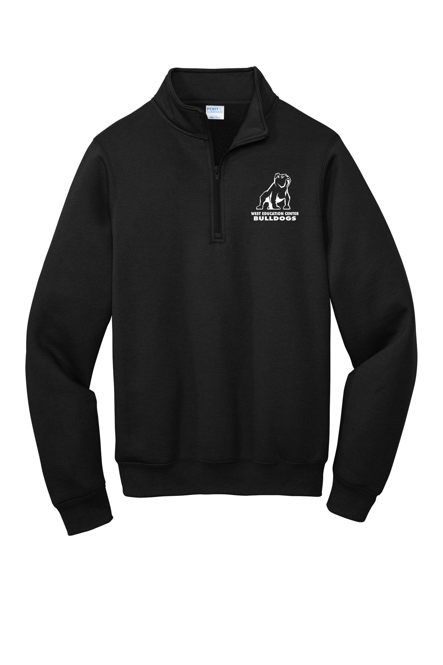 West Education Bulldogs Half Zip Sweatshirt Style 2